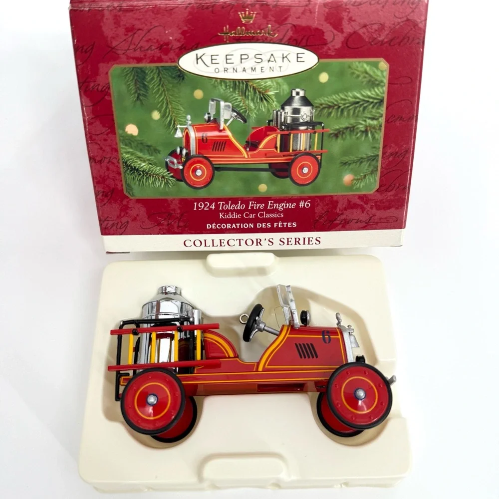 New Hallmark Keepsake Ornament 1924 Toledo Fire Engine‎ #6 Kiddie Car Classics